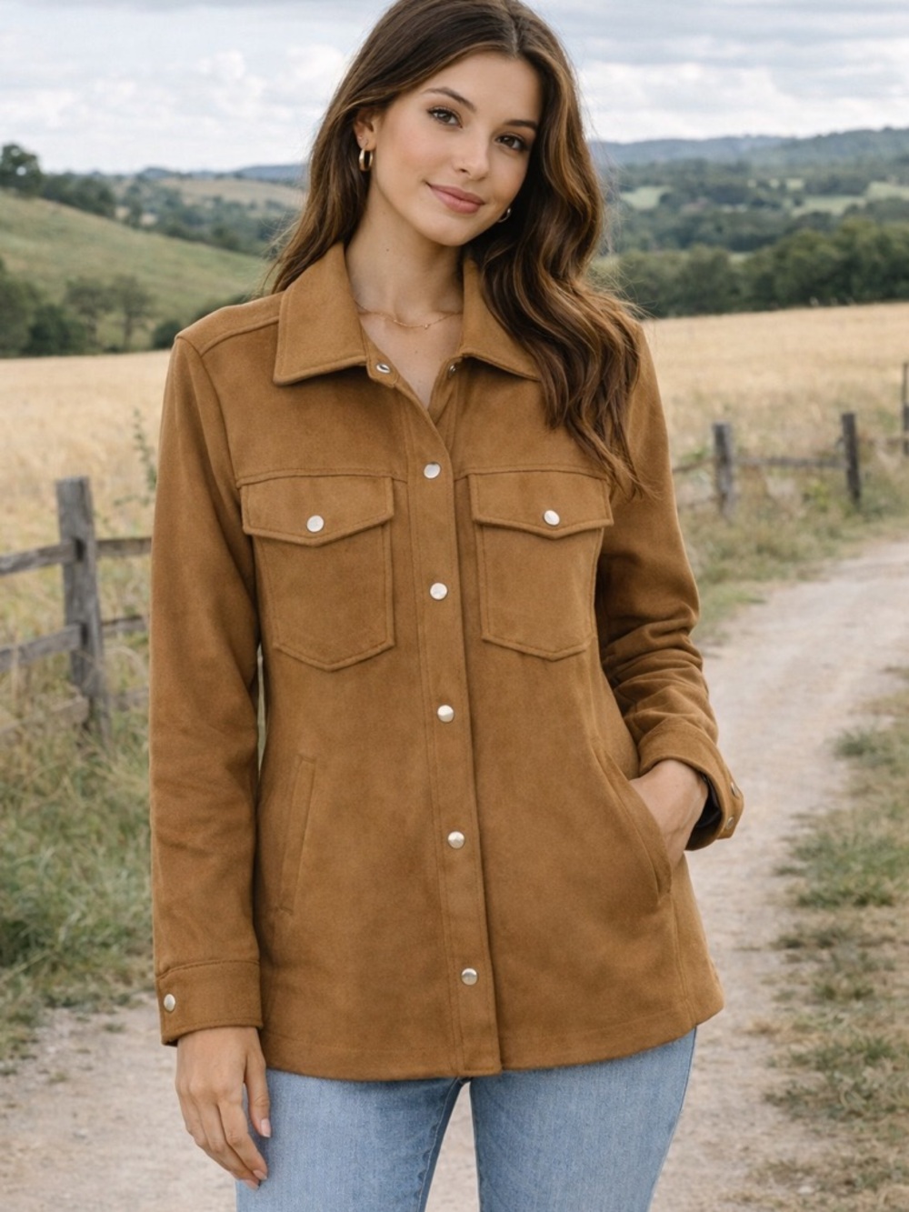 Oobe Brand Women's Brown Utility Jacket